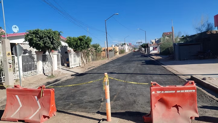 Concluyen obra de pavimentación en calle Francisco I. Madero, en la colonia Guadalupe de Empalme