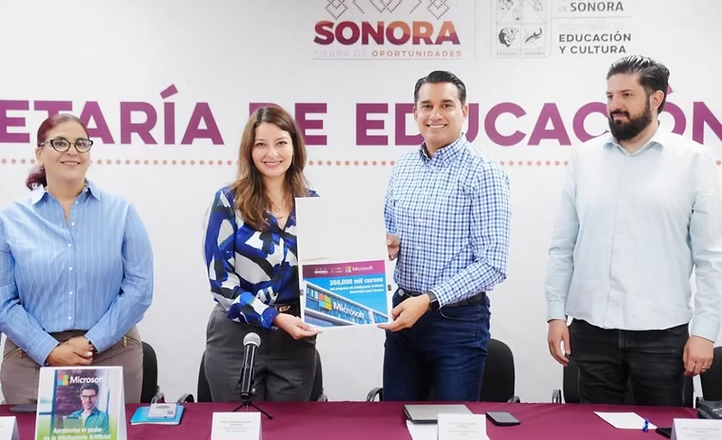 Alianza histórica entre el Gobierno de Sonora y Microsoft para capacitar a 350 mil personas en habilidades de IA: SEC