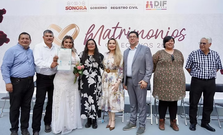 Gobierno de Sonora fortalece la unión familiar con Matrimonios Colectivos 2026