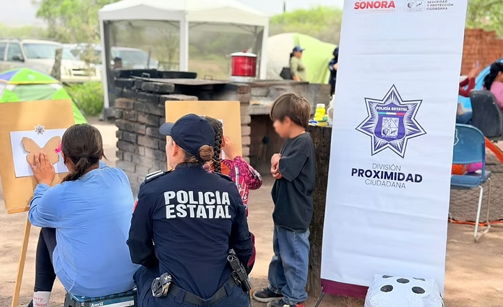 Convive Policía Estatal y JPP con jóvenes en campamento semana santa 2026