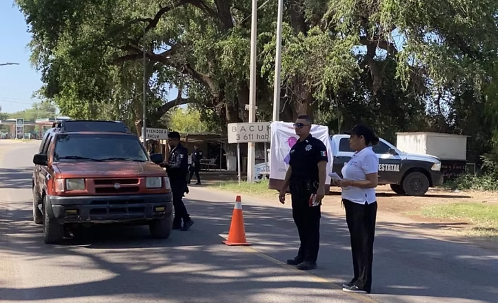 Implementa Policía Estatal operativo preventivo e informativo en la región del Valle del Yaqui