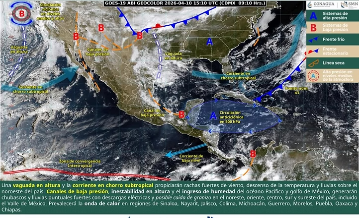 Pronostica CEPC fin de semana caluroso y con baja probabilidad de lluvia
