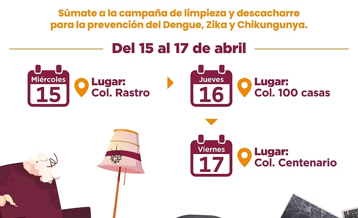 Mantiene el Ayuntamiento de Guaymas jornada de descacharre en colonias
