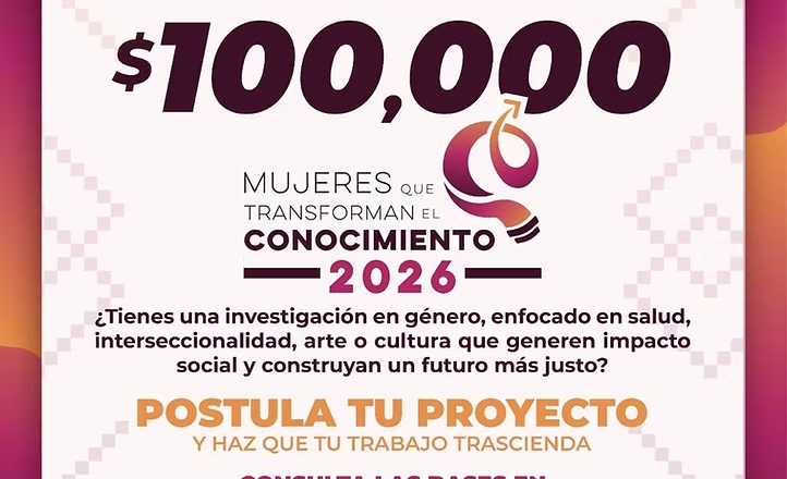 Amplía gobierno de Sonora convocatoria del Premio Mujeres que transforman el conocimiento