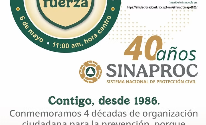 Invita Gobierno de Sonora a participar en el Simulacro Nacional del 6 de mayo