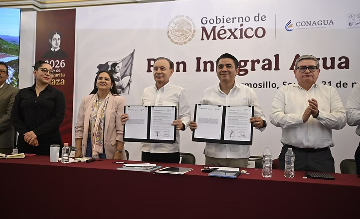 Presidenta Sheinbaum invierte más de 11 mil 500 millones en obras hídricas; garantiza 15% más de agua en Hermosillo: Durazo