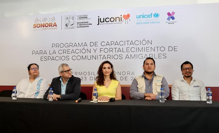 Secretaría de Seguridad, Unicef y Fundación Juconi trabajan en la creación de espacios amigables para la niñez sonorense