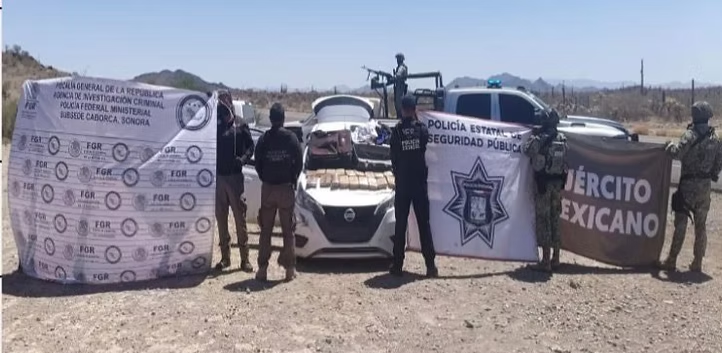 Mesa Estatal de Seguridad logra decomiso masivo de droga, vehículos y detención de 136 personas en Sonora