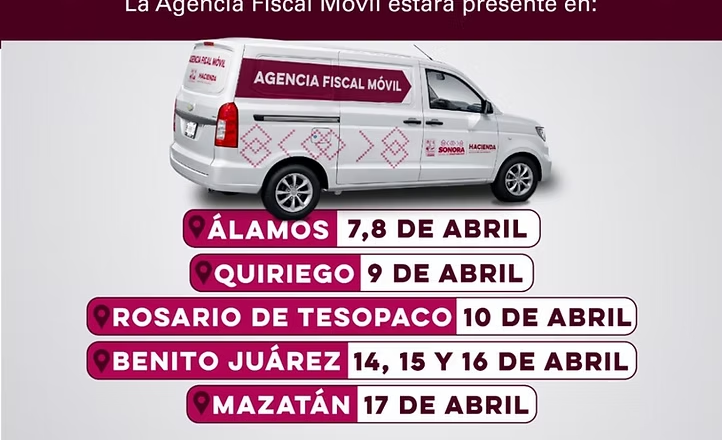 Refuerza Gobierno de Sonora atención fiscal en el sur con unidad móvil