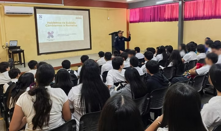 Promueve Secretaría de Seguridad entre jóvenes de secundaria la importancia del Bienestar Emocional