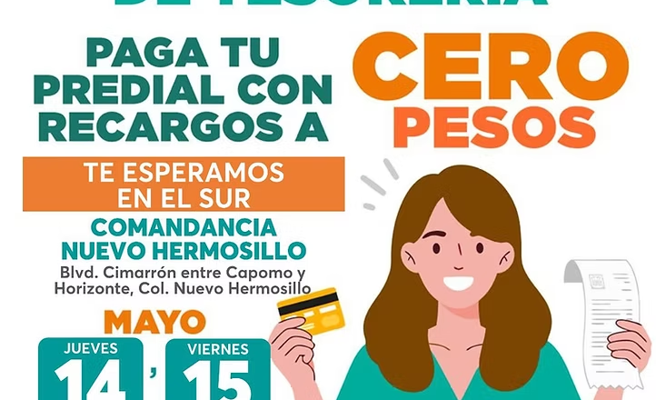 Este fin de semana Tesorería Municipal tendrá el predial a cero pesos en recargos al sur de la ciudad
