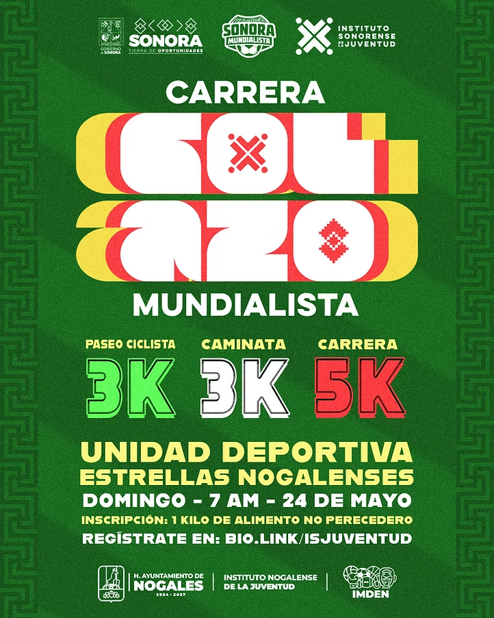 Gobierno de Sonora invita a participar en la carrera Golazo Mundialista