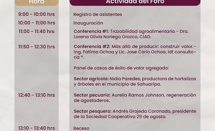 Gobierno de Sonora realizará Foro Productivo 2026