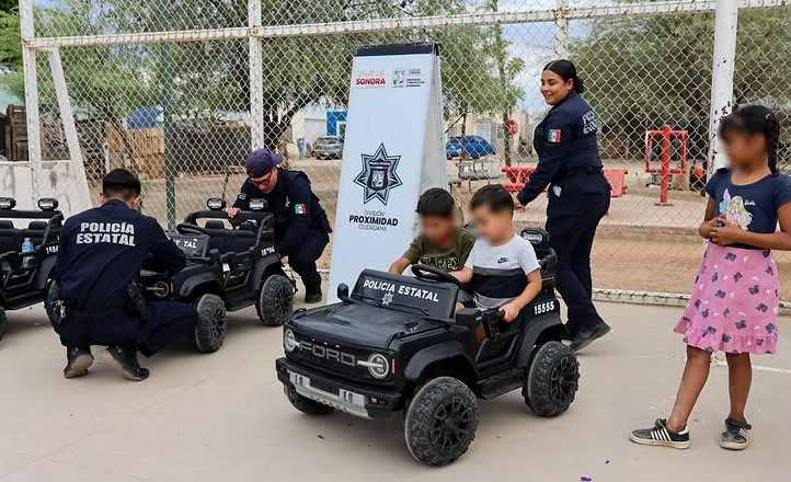 Prevención y proximidad de la Policía Estatal con niñas y niños del comedor Abrazando Sonrisas