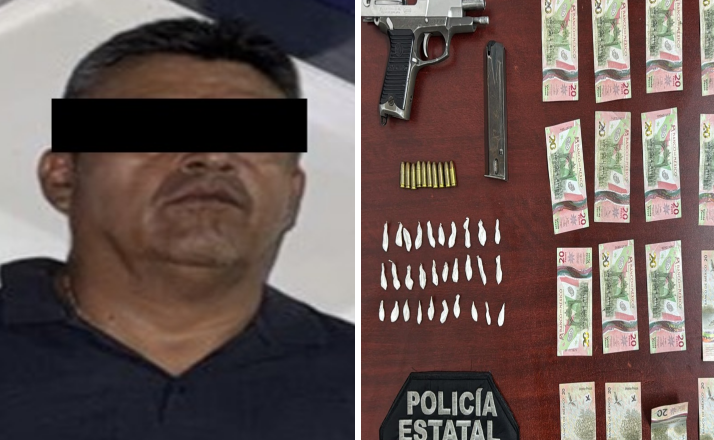 Incauta Policía Estatal arma de fuego y narcótico durante detención en Hermosillo
