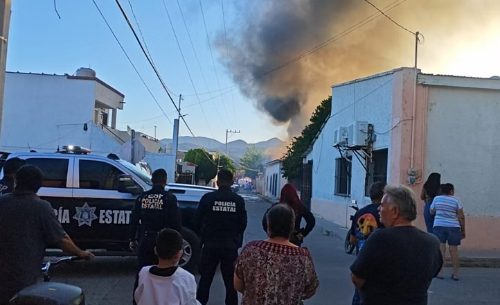 Atiende Policía Estatal y corporaciones de emergencia incendio en Moctezuma