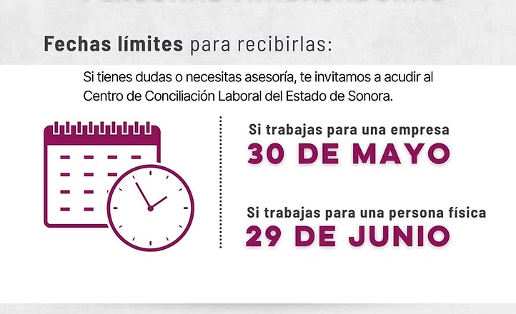 Gobierno de Sonora informa fechas para el pago de utilidades