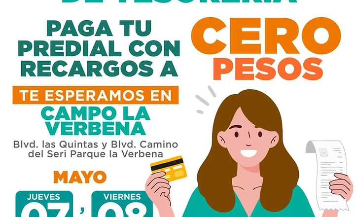 Llevará Tesorería de Hermosillo descuentos que ofrecen cero pesos en recargos al Surponiente de la ciudad