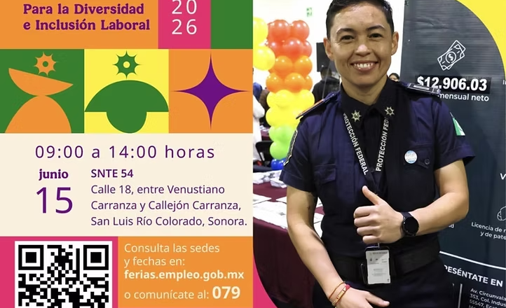 Gobierno de Sonora invita a Feria Nacional de Empleo para la Diversidad e Inclusión Laboral en San Luis Río Colorado