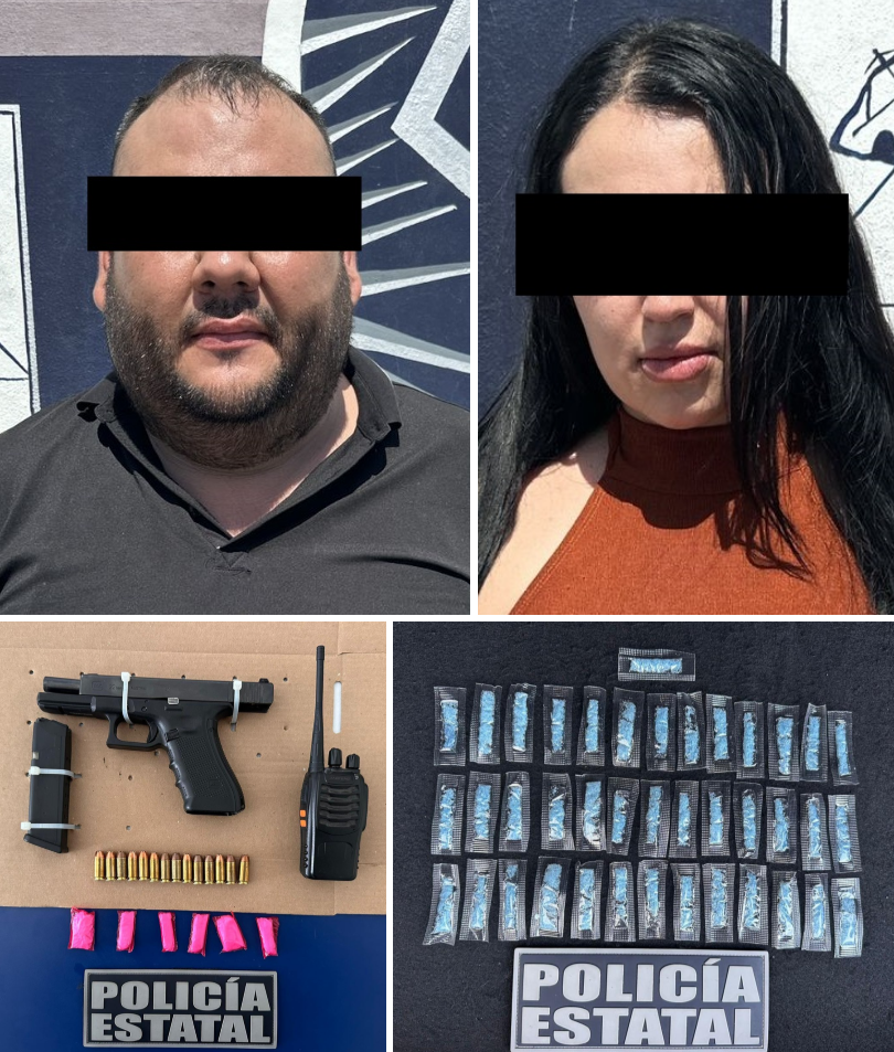 Operativo de la Policía Estatal detiene a pareja armada en Cajeme