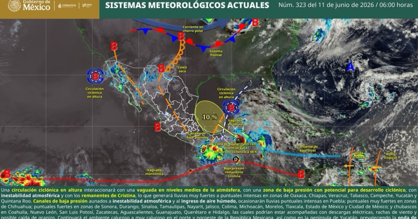 Se pronostican tormentas, vientos fuertes y descargas eléctricas para Sonora