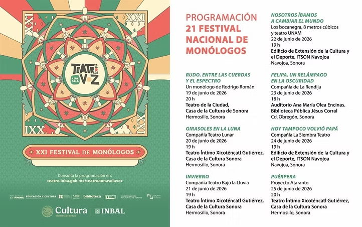 Invita Gobierno de Sonora a Festival de Monólogos: ISC