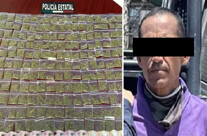 Detiene Policía Estatal a un hombre con más de 200 envoltorios con narcótico en Hermosillo