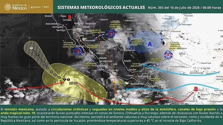 Emite Protección Civil Sonora recomendaciones ante pronóstico de lluvias y vientos fuertes