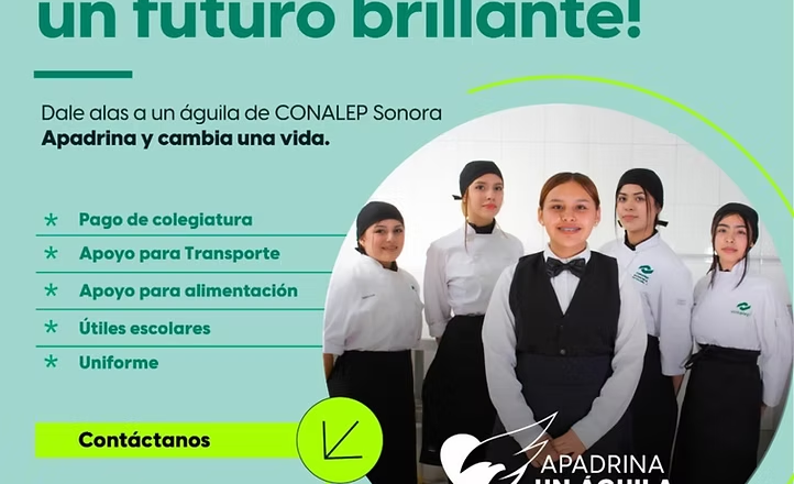 Gobierno de Sonora impulsa la campaña permanente “Apadrina un Águila” en Conalep