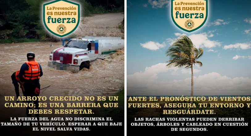 Llama Protección Civil Sonora a reforzar medidas preventivas por lluvias en la entidad
