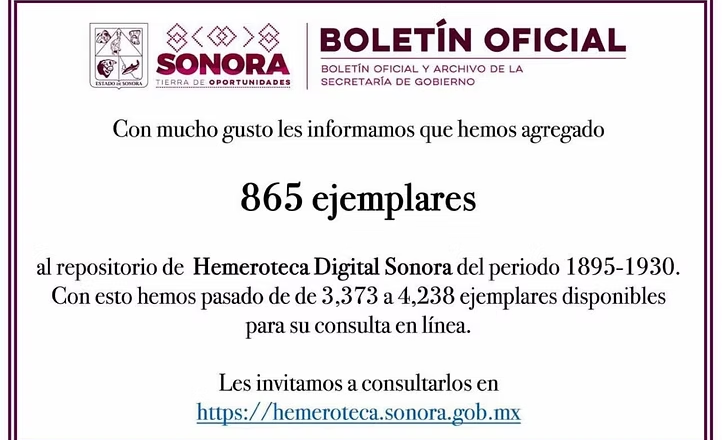 Gobierno de Sonora mantiene atención al público en Boletín y Archivo durante el periodo vacacional