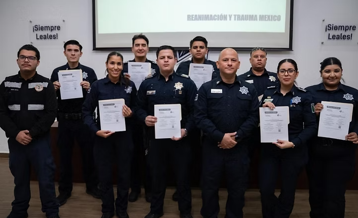 Paramédicos de la Policía Estatal reciben certificación en entrenamiento BLS Soporte Vital Básico