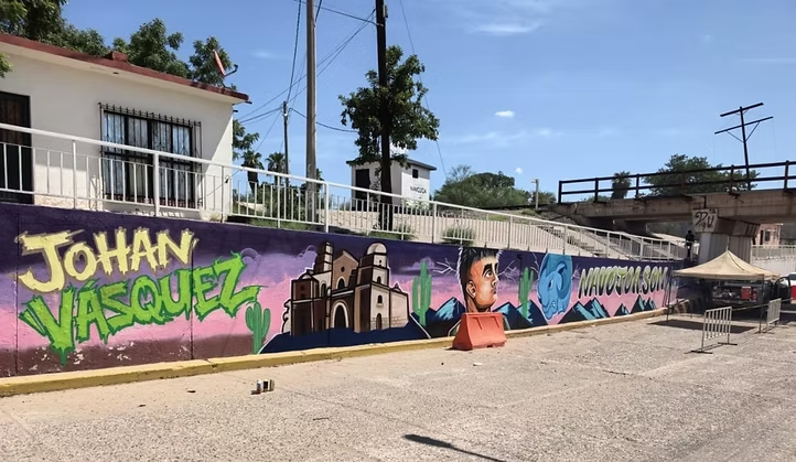 Gobierno de Sonora rinde homenaje a Johan Vásquez con mural en Navojoa