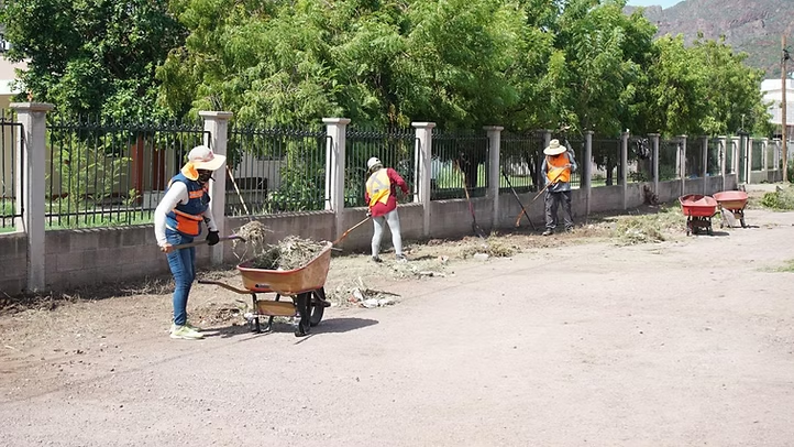 Ayuntamiento de Guaymas inicia jornada de limpieza integral y rehabilitación urbana en la colonia Las Palmas