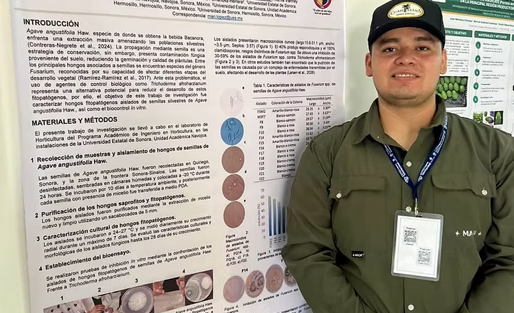 Estudiante de la UES presenta investigación en Congreso Nacional de Fitopatología
