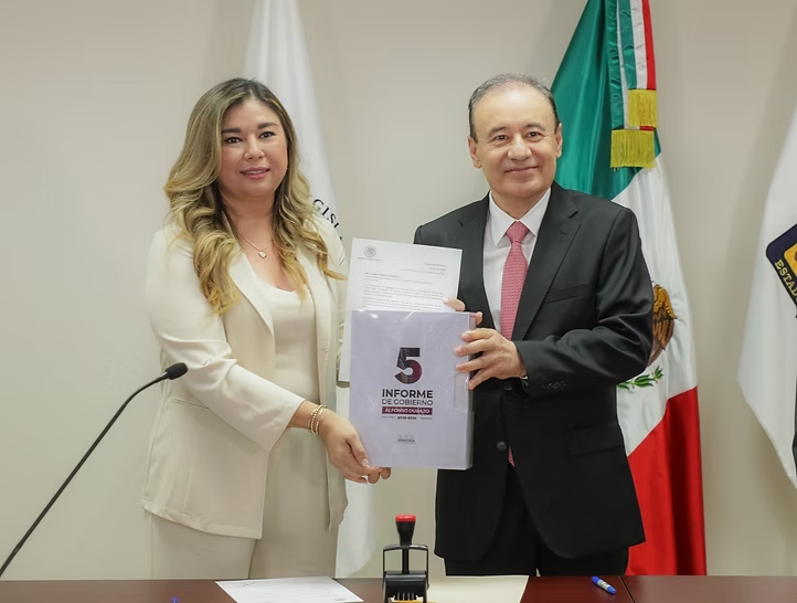 Recibe Congreso de Sonora Quinto Informe de Gobierno de Alfonso Durazo