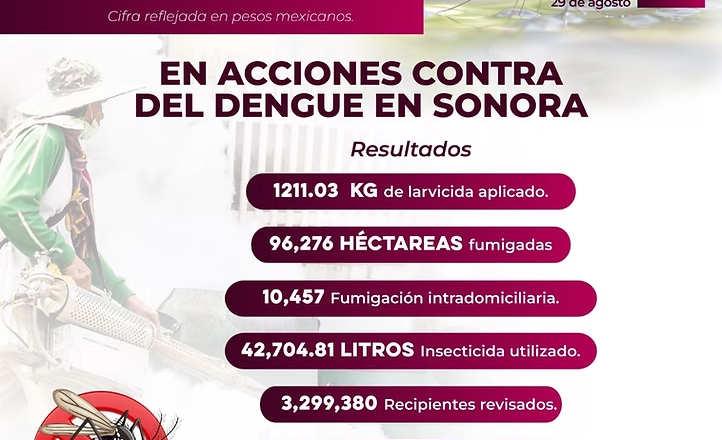 Refuerza Salud Sonora prevención del dengue después de las lluvias
